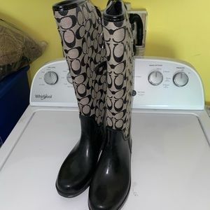 COPY - Black Coach Rain Boots